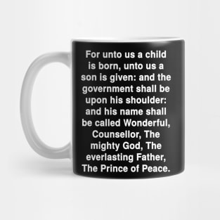 Isaiah 9:6  KJV Bible Verse Typography Mug